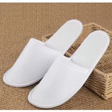 Papuci tip Hotel și SPA din frotir 50 grame/mp și talpă cauciuc 4 mm, de unică folosință FRESH WALK A, Alb