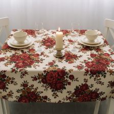 Fata de masa antimurdarire 160x320 cm, Trandafiri Rosii Ralex Pucioasa 