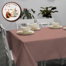 Față de masă rotundă 160 cm antimurdărire, Uni Roz Pudră Ralex Pucioasa 