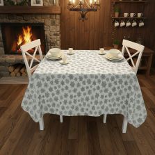 Față de masă Antimurdarire motive Crăciun 160x240 cm, Alb Ralex Pucioasa 