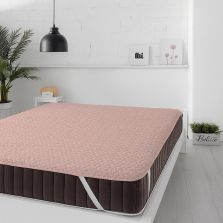Protecție pat matlasată ultrasonic imperial impermeabilă pentru saltea de 160x200 cm Roz