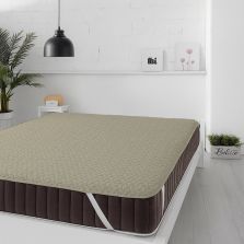 Protecție pat matlasată ultrasonic imperial impermeabilă pentru saltea de 180x200 cm Bej