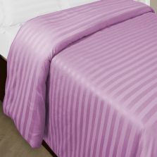 Cearsaf de pilota 2 persoane Damasc Policoton dunga 1 cm, 180 x 220 cm, Lila