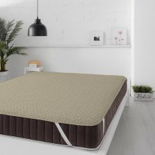 Protecție pat matlasată ultrasonic imperial impermeabilă pentru saltea de 200x200 cm Bej Kaki