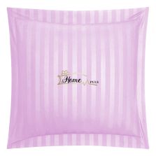 Fata de perna Damasc Bumbac 100% dunga 1 cm, 70 x 70 cm si tiv cu bordura 3,5 cm, Lila