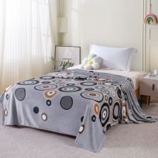 Patura Cocolino imprimata 200x230 cm, Gri cu cercuri Ralex Pucioasa 