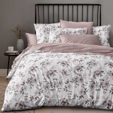 Lenjerie pat dublu Economy 4 piese, cearsaf pat 230x250 cm si pilota 200x230 cm, 2 fete perne 50x70, Motiv Floral Roz ECN11 Ralex Pucioasa 