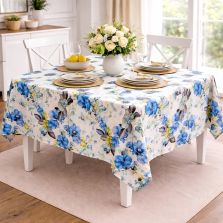 Fata de masa antimurdarire 120x160 cm, Floricele Galben/Albastru Ralex Pucioasa