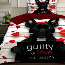 Lenjerie de pat 1 persoana bumbac Finet 3D 3 piese 160 x 230 cm, Desene animate, Albastru, F1P36 Ralex Pucioasa 