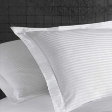 Set 2 Fețe pernă (Huse) Damasc satinat, dungă 1 cm, 70 x 70 cm