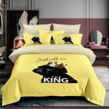 Pachet economic lenjerie pat o persoana Bumbac Finet 3 piese 3D, o perna matlasata 50x70 cm si pilota 140x210 cm primavara toamna (F1P22)-1