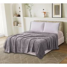 Patura Cocolino UNI pentru pat dublu 200 x 230 cm, model fluturi Gri Ralex Pucioasa 