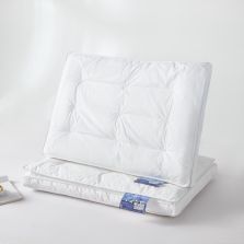 Pernă dublă pană și puf de gâscă FLUFFLARIUM ROYAL 50x70 cm, fața PERCALE bumbac 100% dublat cu poliuretan, Alb, Ralex Pucioasa