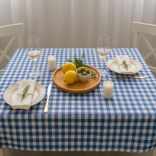 Fata de masa antimurdarire 120x160 cm, Patratele Albastru Ralex Pucioasa 