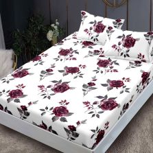 Set husa de pat Finet Elegance + 2 fete perna pentru saltea de 180x200 cm, Alb, HF2FP72