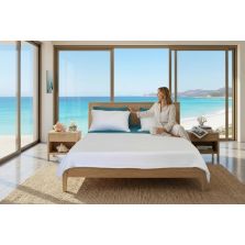 Lenjerie de Vară cu Pled Pike (AZURA) doua persoane 6 piese, cearșaf pat 240x260 cm, pled 240x260 cm, 4 fețe perne 50x70 cm, Pucioasa