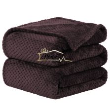 Patura Cocolino DOT gofrata 200x230 cm Maro Ralex Pucioasa 