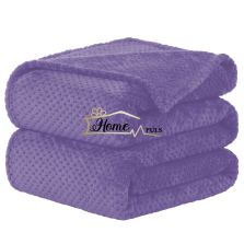 Patura Cocolino DOT gofrata 200x230 cm Mov Ralex Pucioasa 