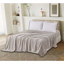 Patura Cocolino UNI pentru pat dublu 200x230 cm, model fluturi Gri Deschis Ralex Pucioasa 