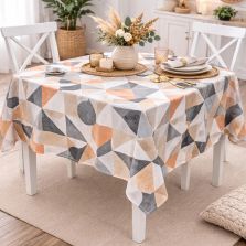 Fata de masa antimurdarire 120x160 cm, Eleganta Portocaliu/Gri Ralex Pucioasa