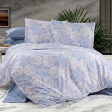 Lenjerie pat Ranforce Cotton Pro Bumbac 100%, King Size, 4 piese Moderna Albastru RCP62