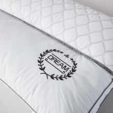 Pernă pană și puf de gâscă VELUR DREAM 50x70 cm, fața PERCALE bumbac 100% dublat cu poliuretan, Alb, Ralex Pucioasa