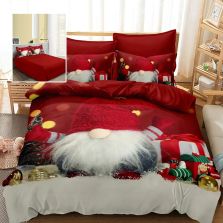 Lenjerie pat Crăciun Finet 3D, 6 piese, cearșaf pat 220x230 cm, pilotă 200x230 cm, 2 fețe pernă 70x70 cm, 2 fețe pernă 50x70 cm, F-XMAS85