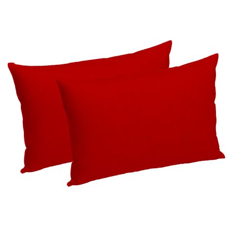 Set 2 Fete perne (Huse) tricot jerse, bumbac 100%, 50x70 cm, Rosu