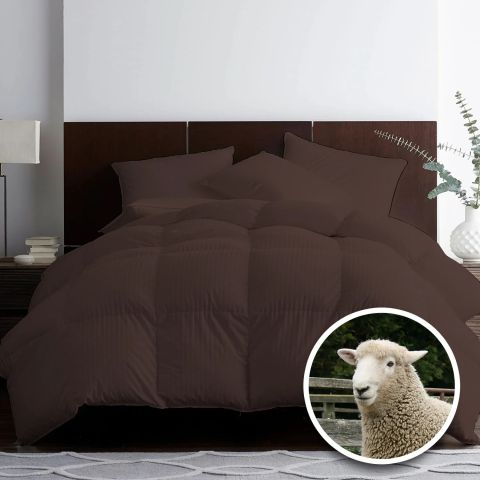 Pilota matlasata lana damasc 100% naturala, de vara 200x215 cm, Maro