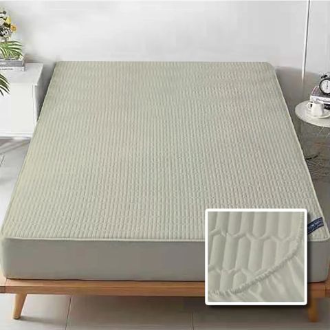 Protecție de pat matlasată Percale , 180 x 200 , kaki