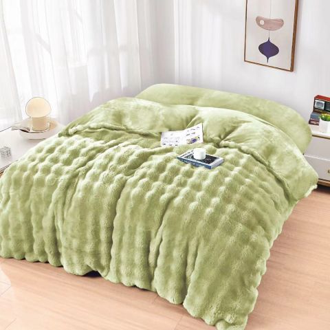 Patura Cocolino Spot 200x230 cm Gianna, Verde Deschis, Pucioasa
