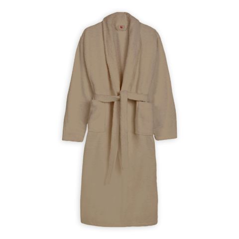Halat de baie si SPA Hotel cu guler Kimono Velur 100% Bumbac, unisex L-XL, 420 grame/mp, Cappucino