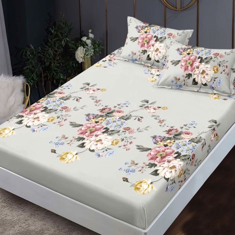 Set husa de pat Finet Elegance + 2 fete perna pentru saltea de 180x200 cm, Verde, HF2FP61