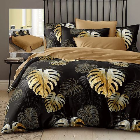 
Pachet economic lenjerie pat dublu Finet 6 piese + 2 perne matlasate 50x70 cm + pilota 200x215 cm primavara toamna (M439)
