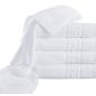 Pachet 5 prosoape baie de corp 70x140 cm Bumbac 100%, Greek Border 500 grame/mp, Alb 