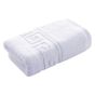 Prosop baie de fata 50x90 cm Bumbac 100% Greek Border 550 grame/mp, Alb 