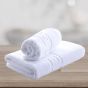 Set 2 prosoape baie corp 70x140 cm si fata 50x90 cm Bumbac 100% Greek Border 550 grame/mp, Alb 