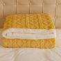 Patura cu blanita model tip Tricot, pentru pat dublu 200 x 230 cm, Galben
